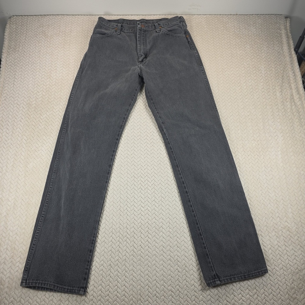 Vintage Wrangler Cowboy Cut Made in USA Black Jeans Denim 32x34 Straight Jeans